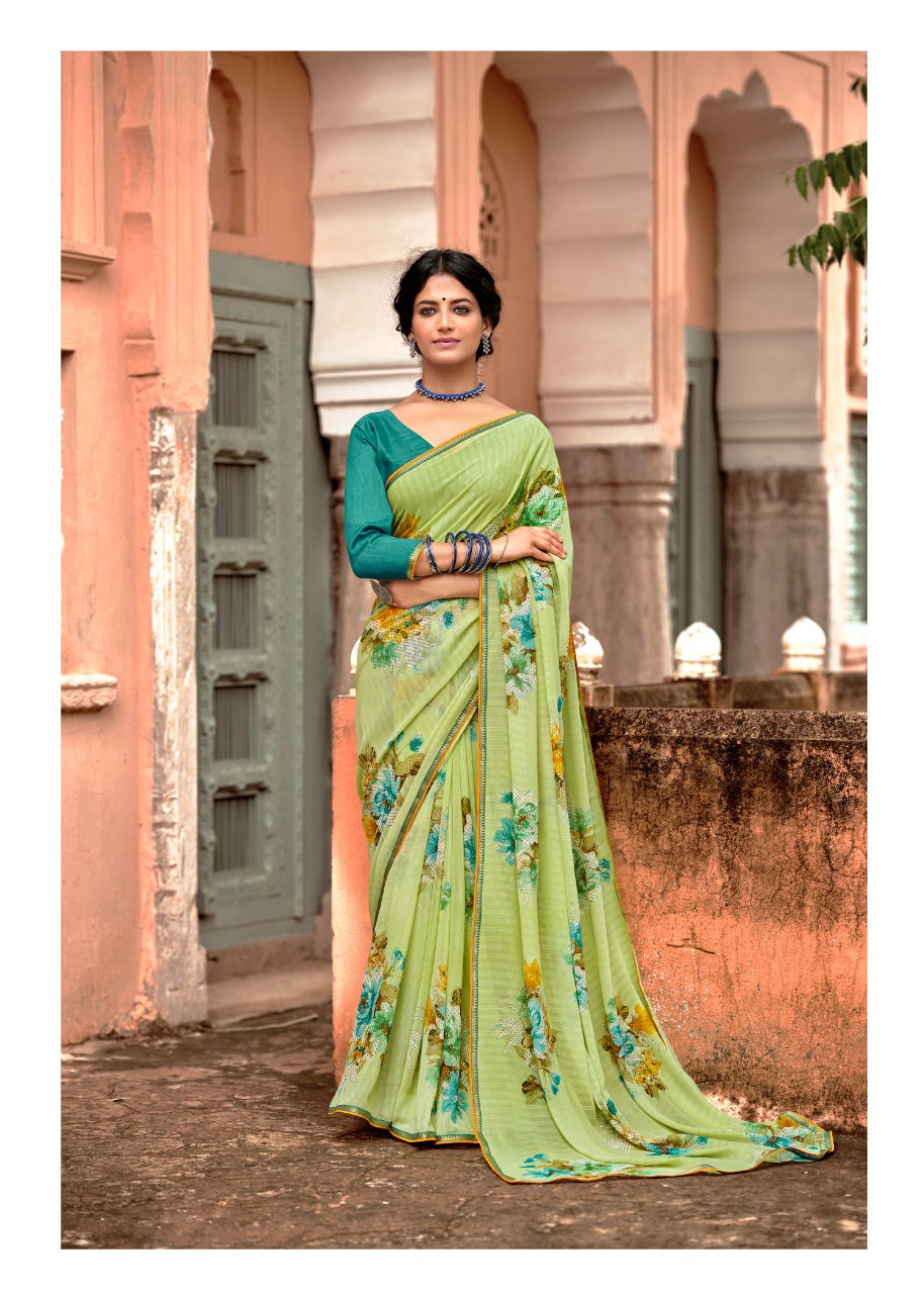 Kashvi Naina Casual Wear Georgette Designer Fancy Saree Collection